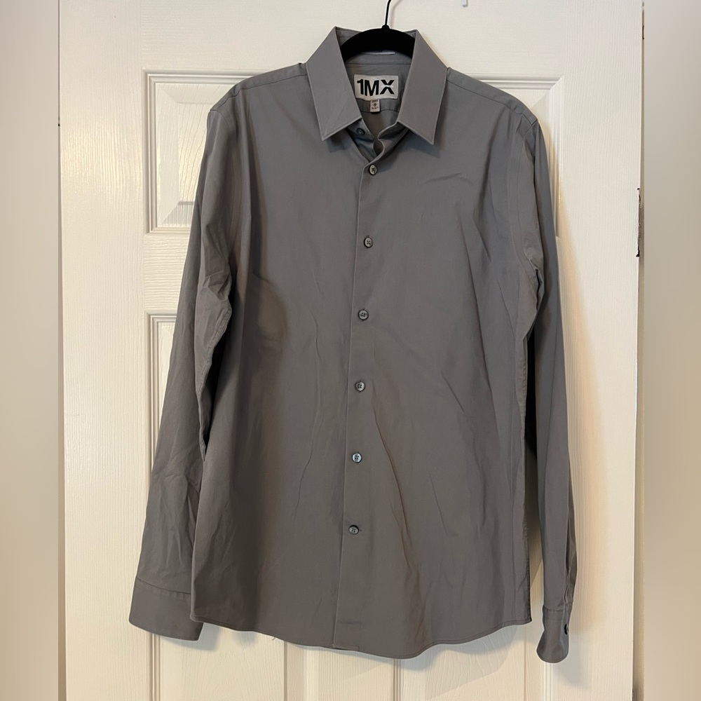 Express Men’s Grey Button Down